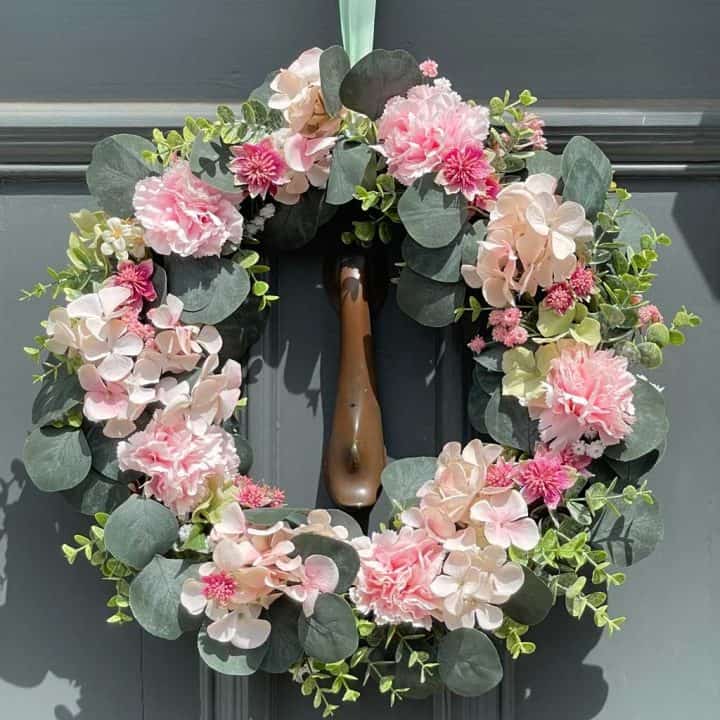 Make A Faux Flower DIY Summer Door Wreath