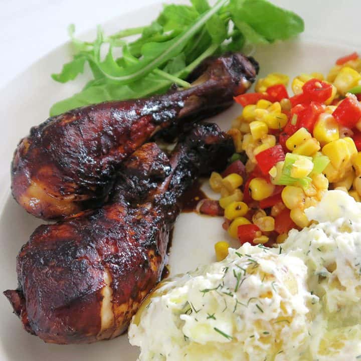 Sticky Glazed Chicken Drumsticks