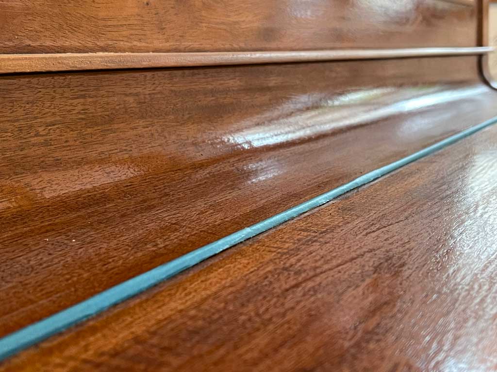 Piano before its piano makeover! See my tutorial —  'How to paint a piano in just 3 easy steps' — to see the piano once it was painted.