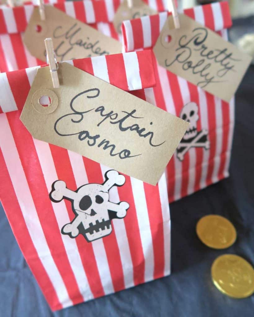 Party Bag Ideas For a Pirate Themed Party For Kids
