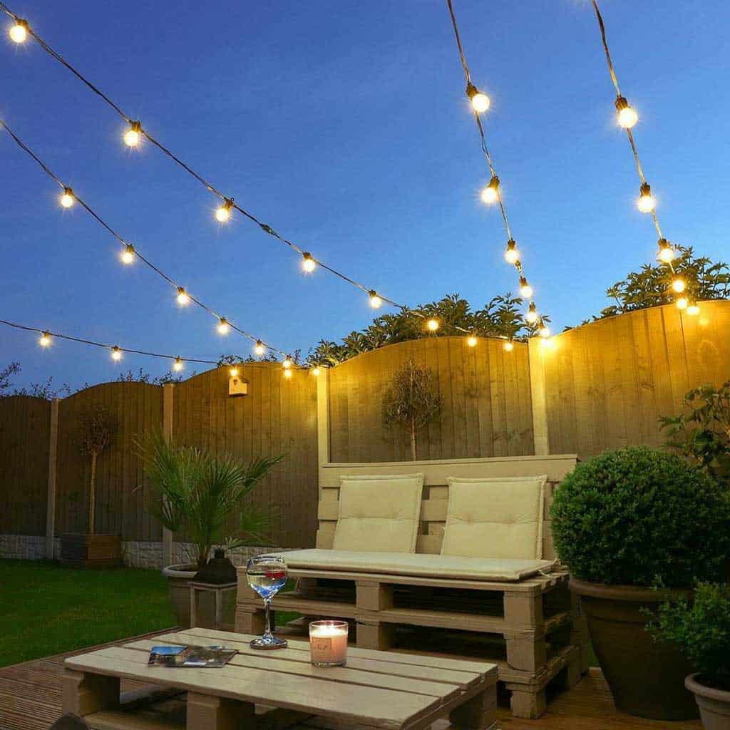 String Light Pergola from Festive Lights