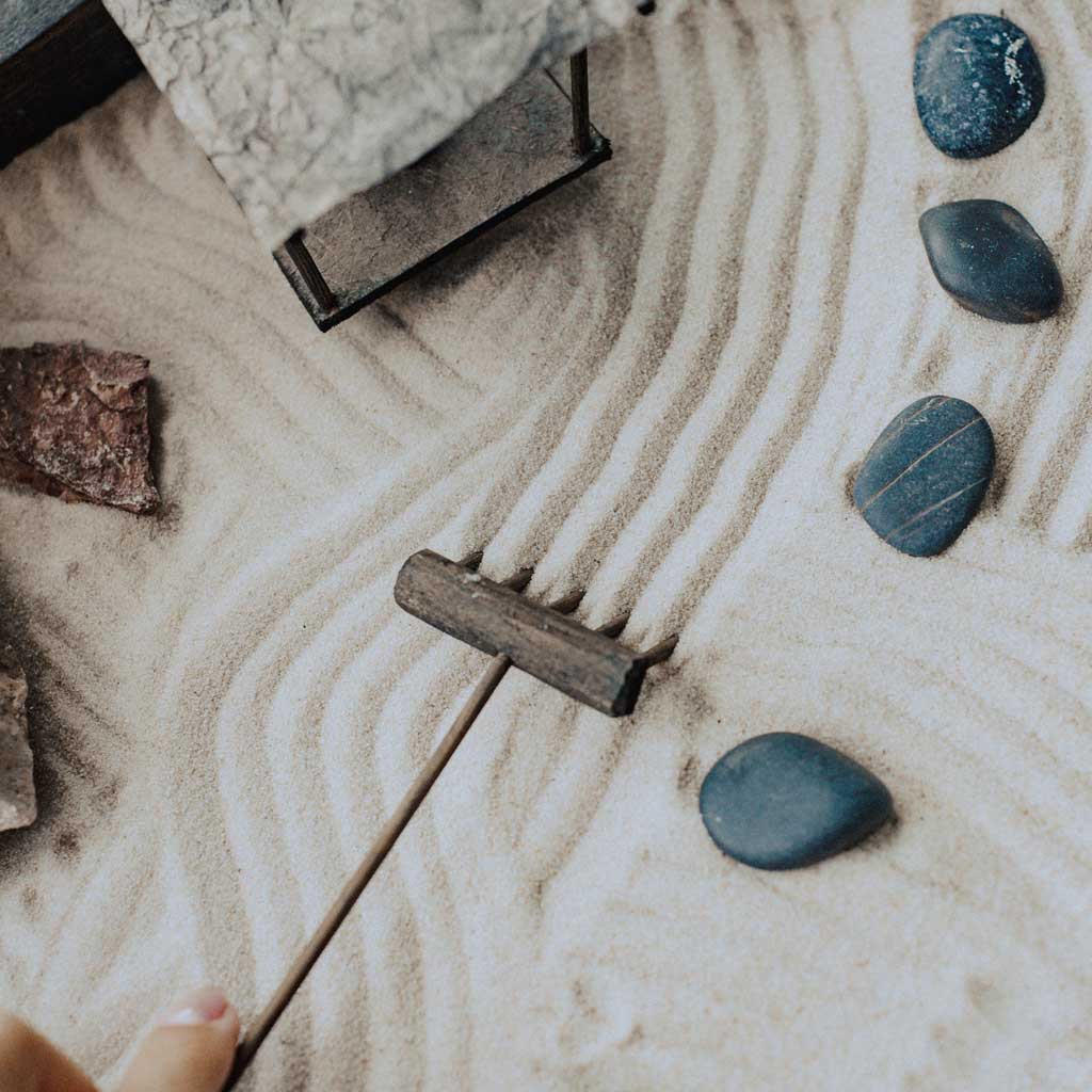 Creating a zen garden is a really relaxing craft idea to try.