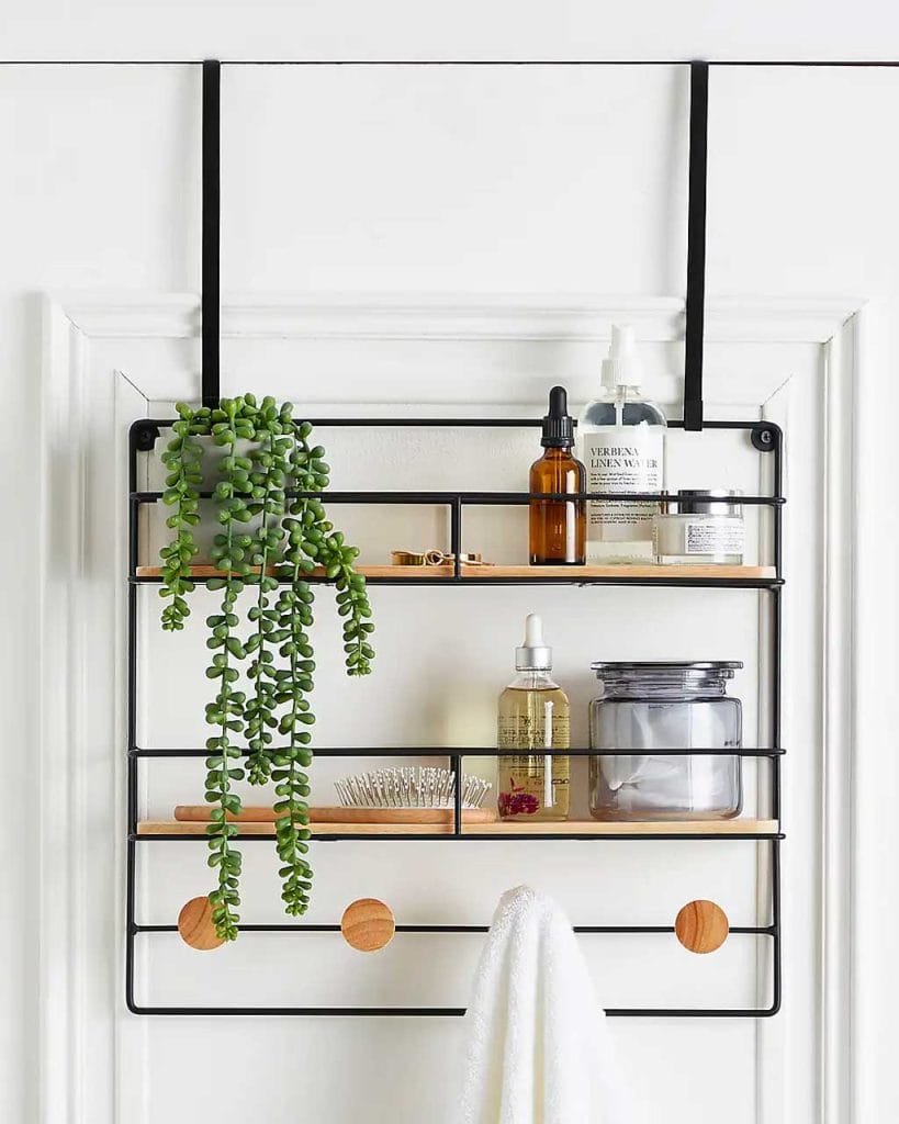 Small Closet Organization Ideas for a Clean and Clutter-Free Home - Multi-Purpose Bamboo Over Door Storage Basket