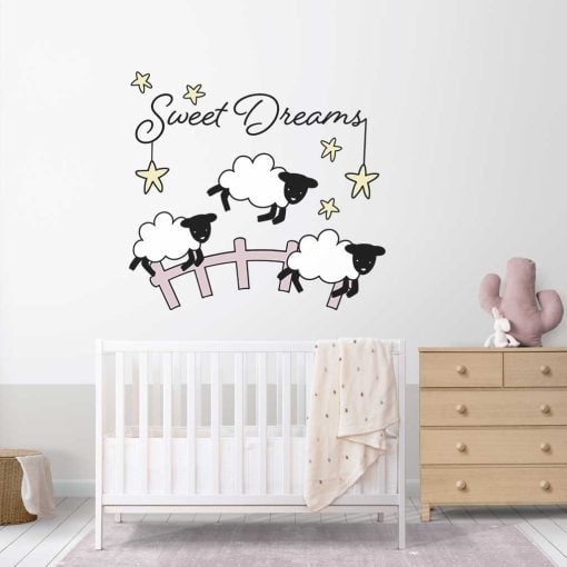 Counting Sheep Sweet Dreams Wall Decal SVG