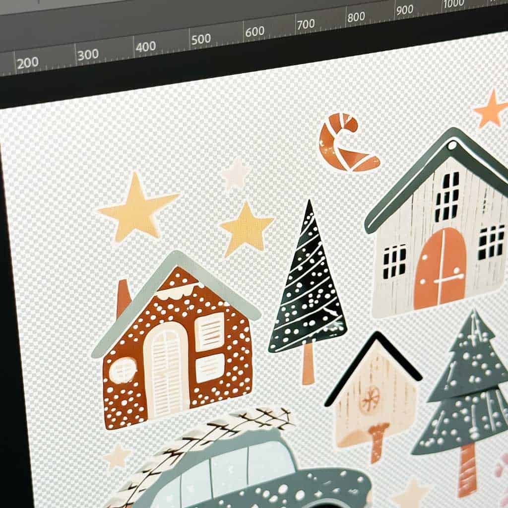 Use these free printable Scandi-inspired Christmas stickers on gifting, Christmas cards and scrapbooking projects.