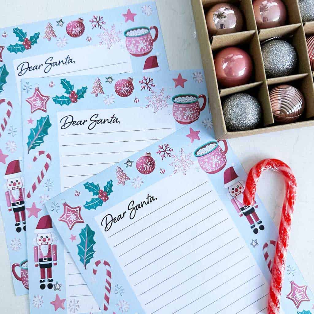 Free printable template letter to Santa