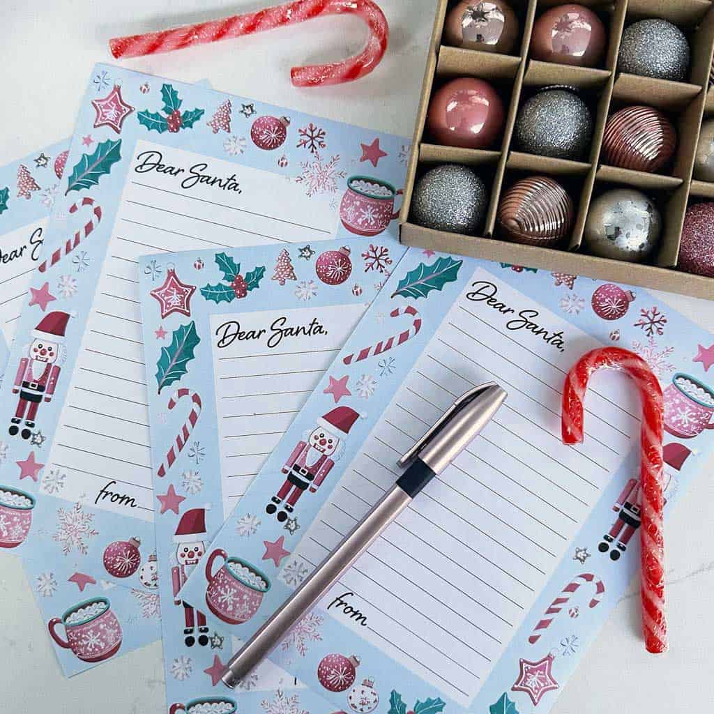 Free printable template letter to Santa
