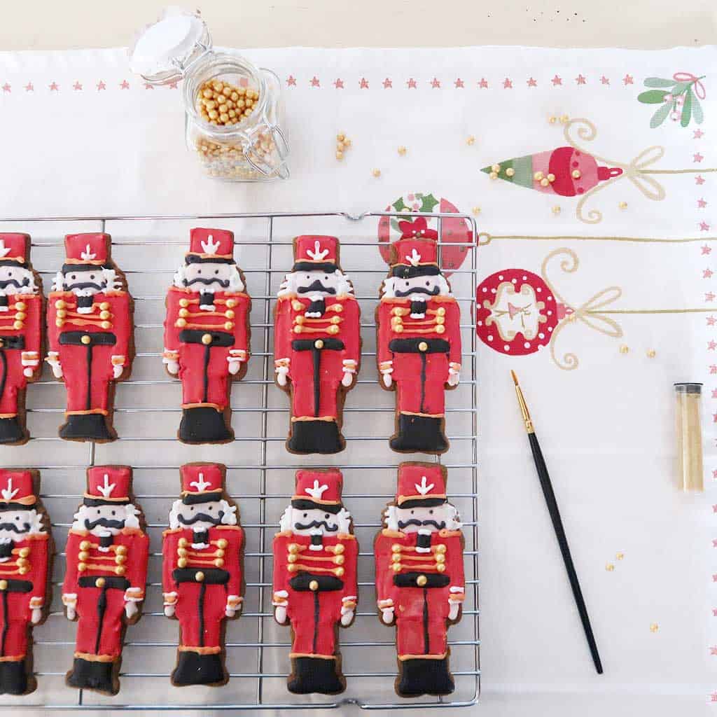 Iced Christmas Nutcracker cookies