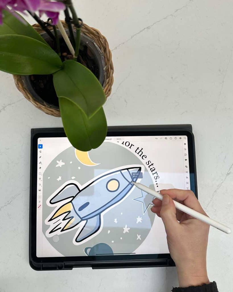 Creating a space SVG on the ipad