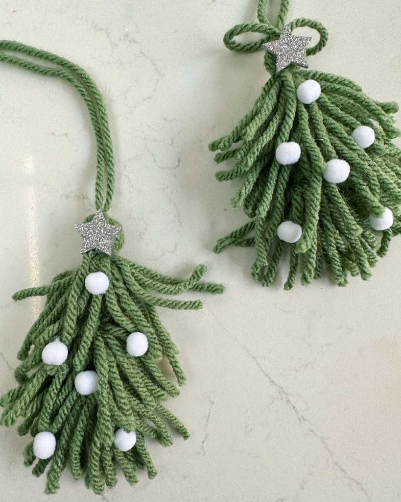 Make a Simple Yarn Christmas Tree Garland: Step-By-Step Tutorial