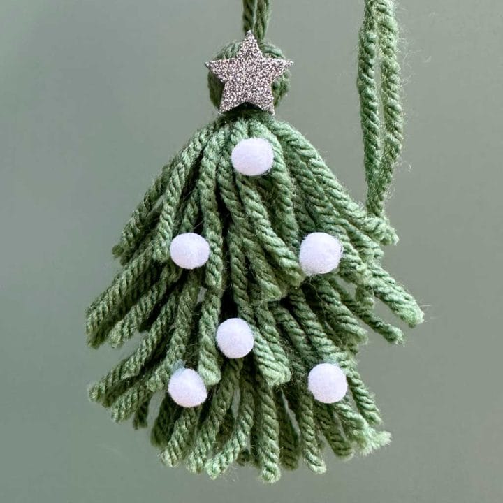 Make a Simple Yarn Christmas Tree Garland Step Twenty Three