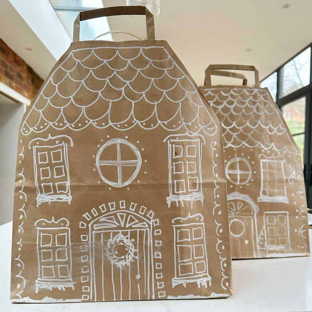 Make an Easy DIY Gingerbread House Christmas Gift Bag