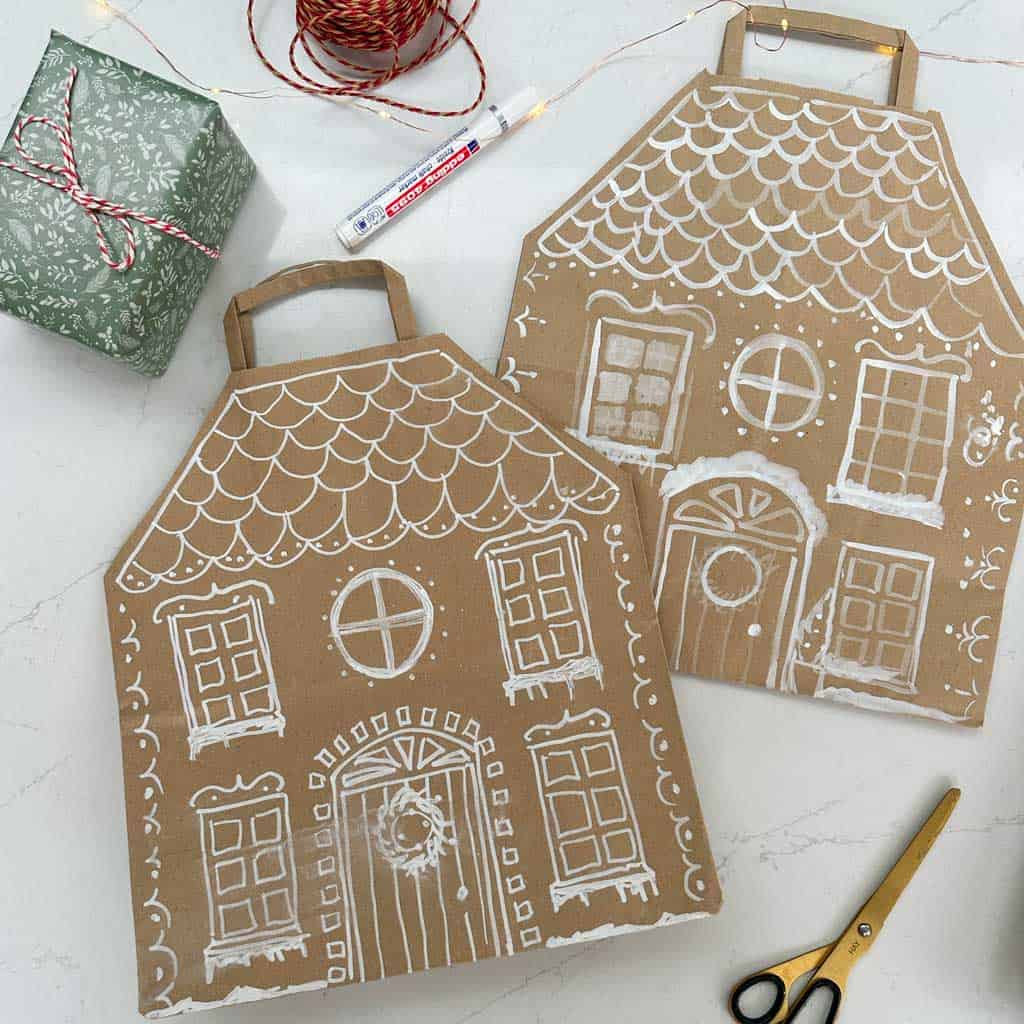 Make an Easy DIY Gingerbread House Christmas Gift Bag