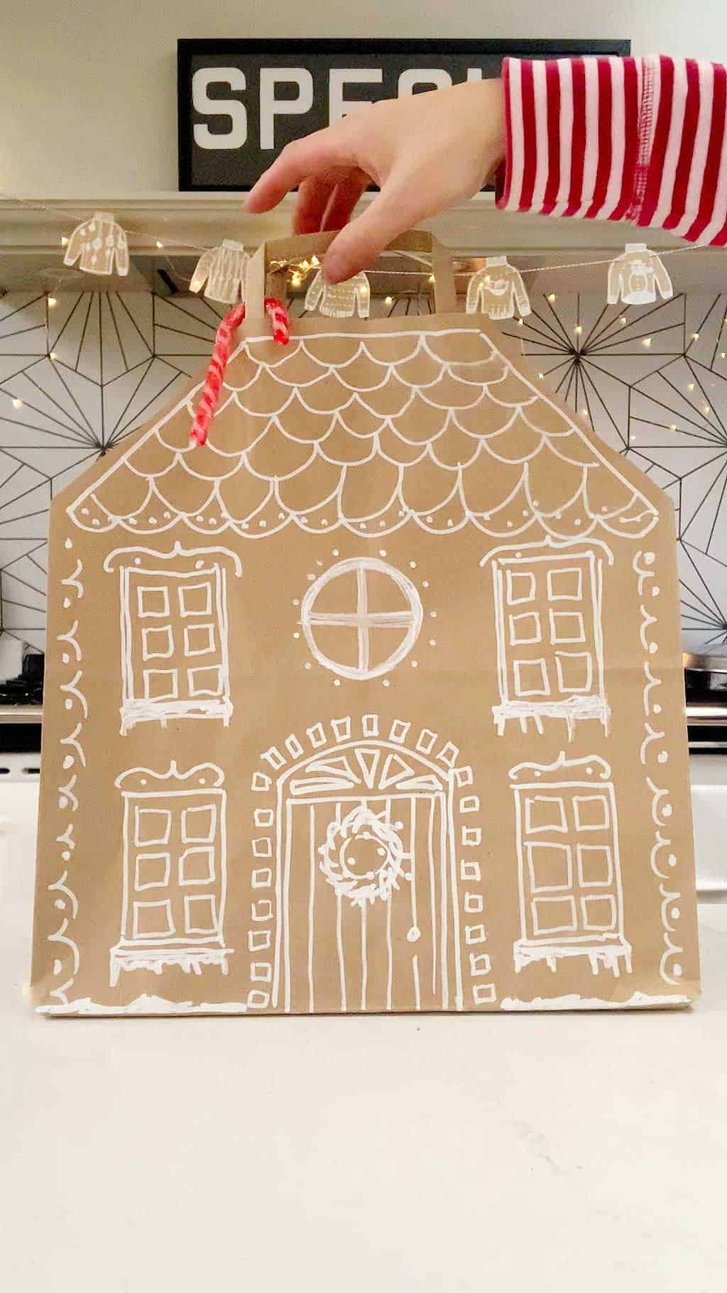 DIY Gingerbread House Christmas Gift Bag