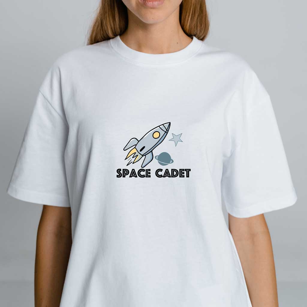 space svg used on a white t-shirt