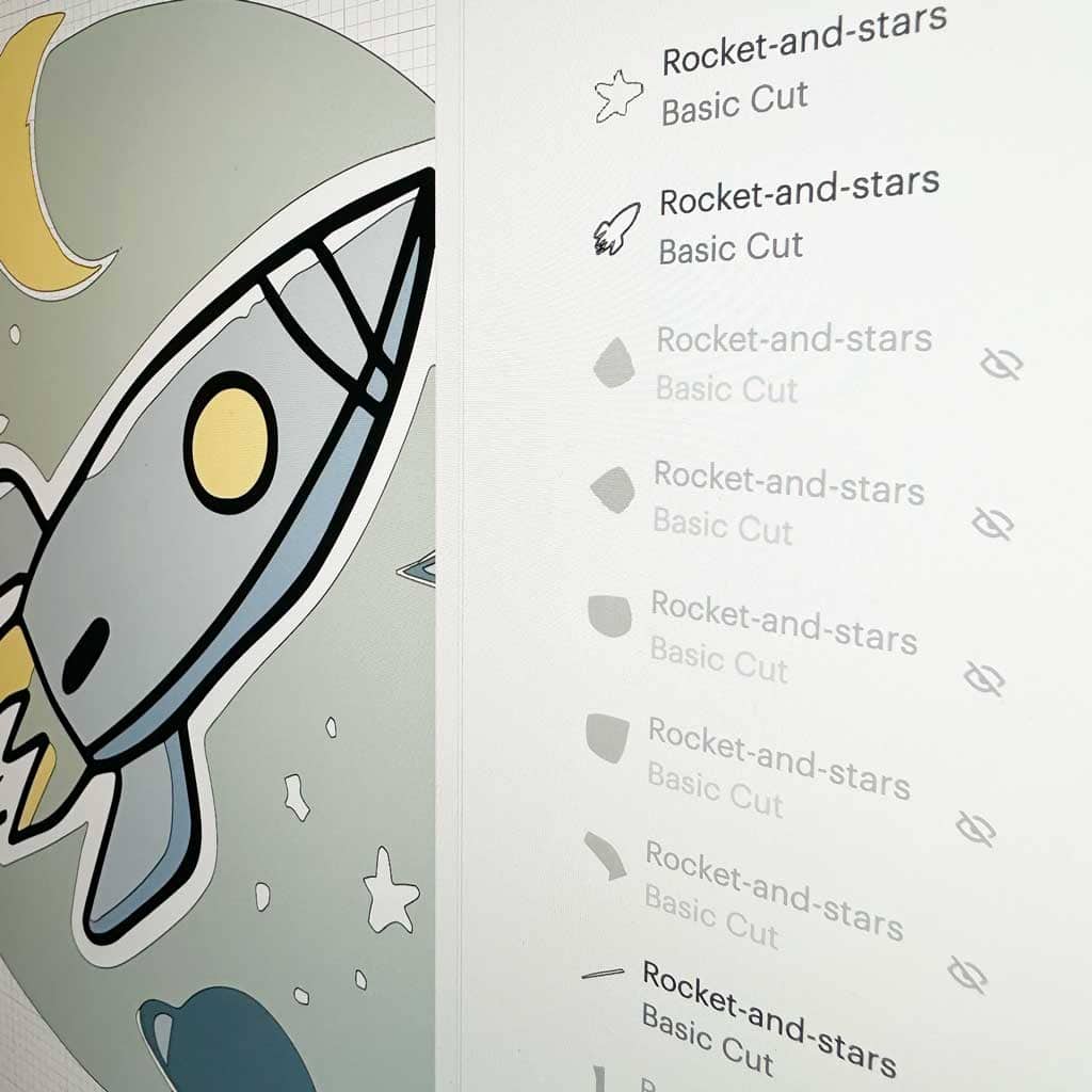 Use your space svg on a Cricut or Silhouette machine.