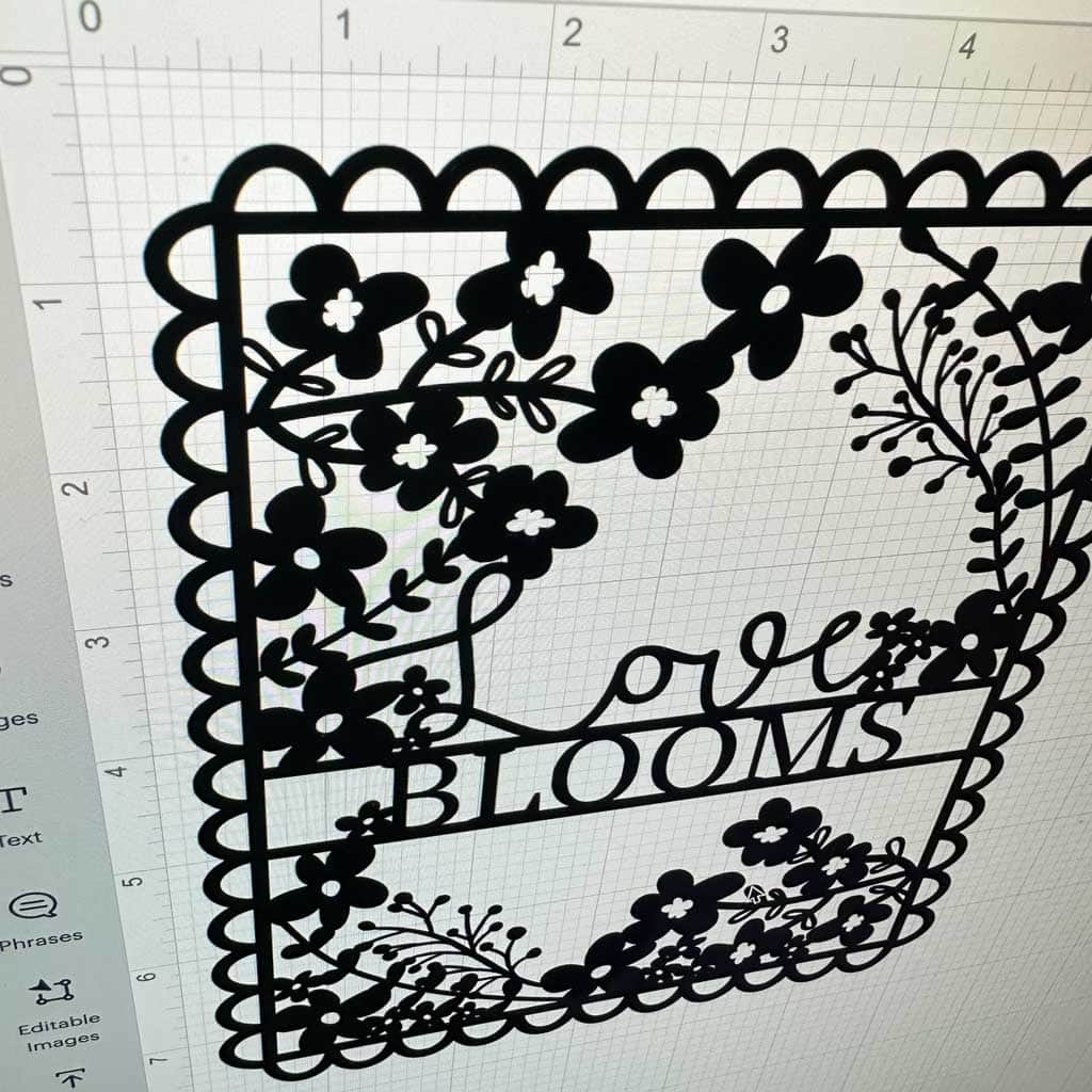 If you're looking for a sweet and thoughtful gift to make for Valentine's Day, why not have a go at creating this 'Love Blooms' papercut using the papercut template I designed? The free Valentine SVG and PNG files are simple to download. 