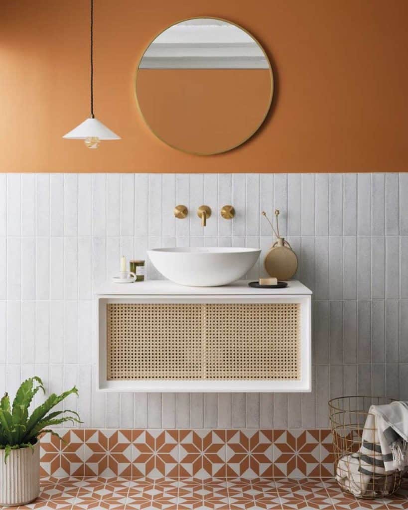 Patterned tile floor inspiration from Claybrook Studio.