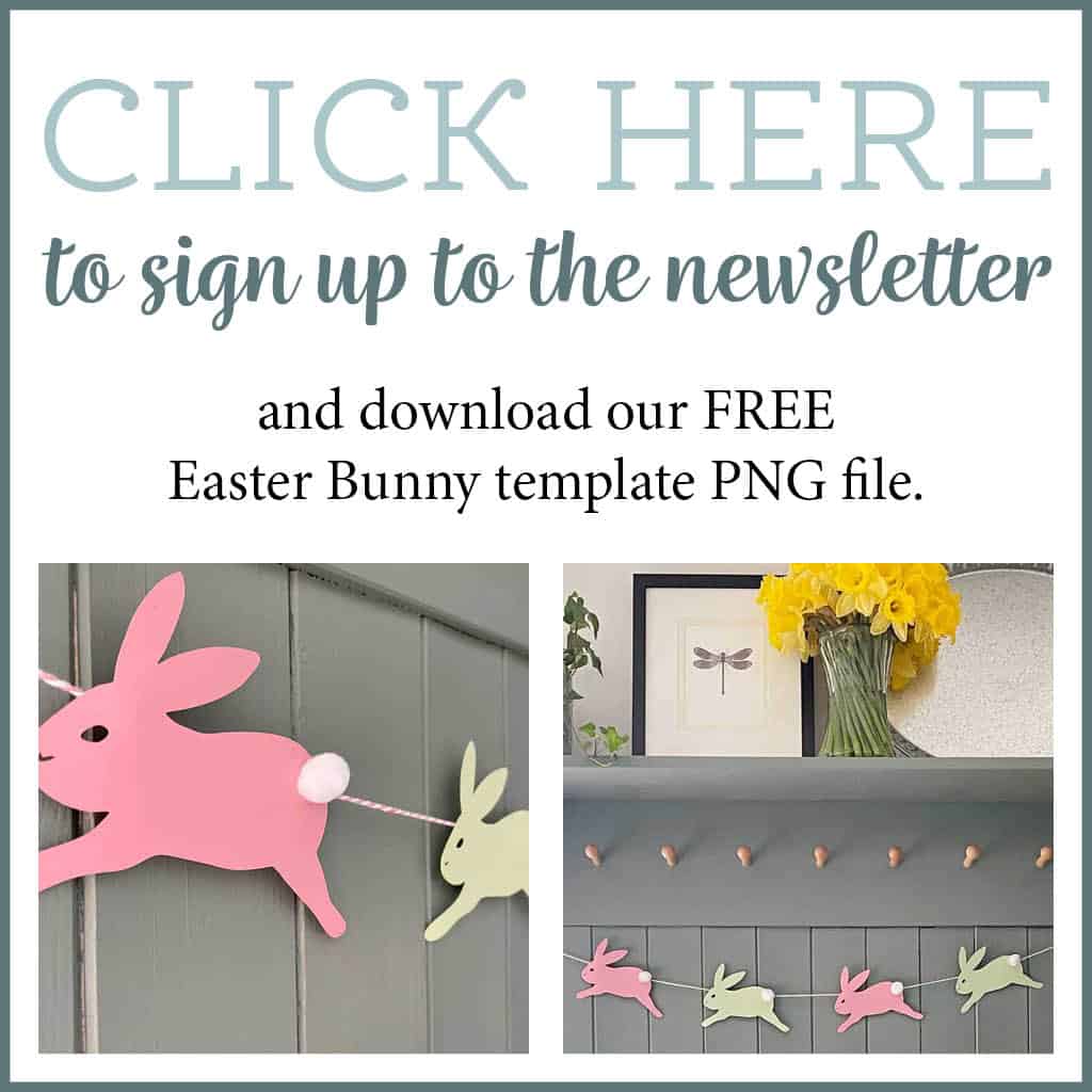Free bunny png file to make an Easter garland