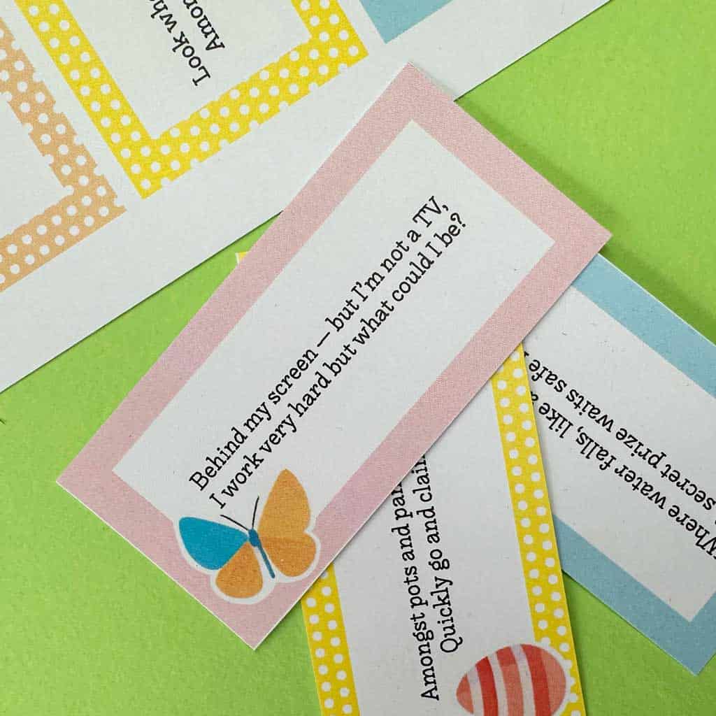 24 Free Printable Easter Egg Hunt Clues For Older Children