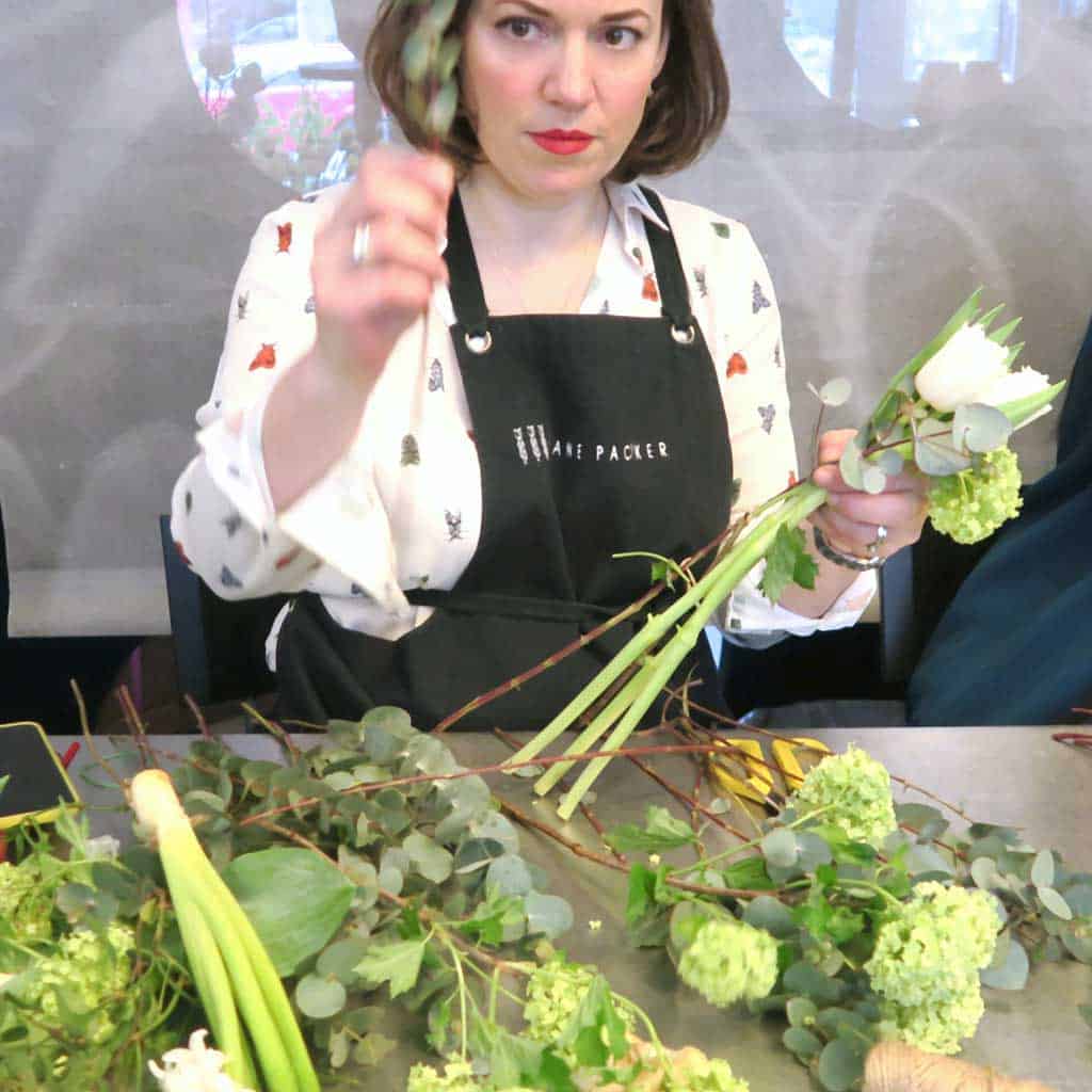 flower arranging at Jane Packer florals.