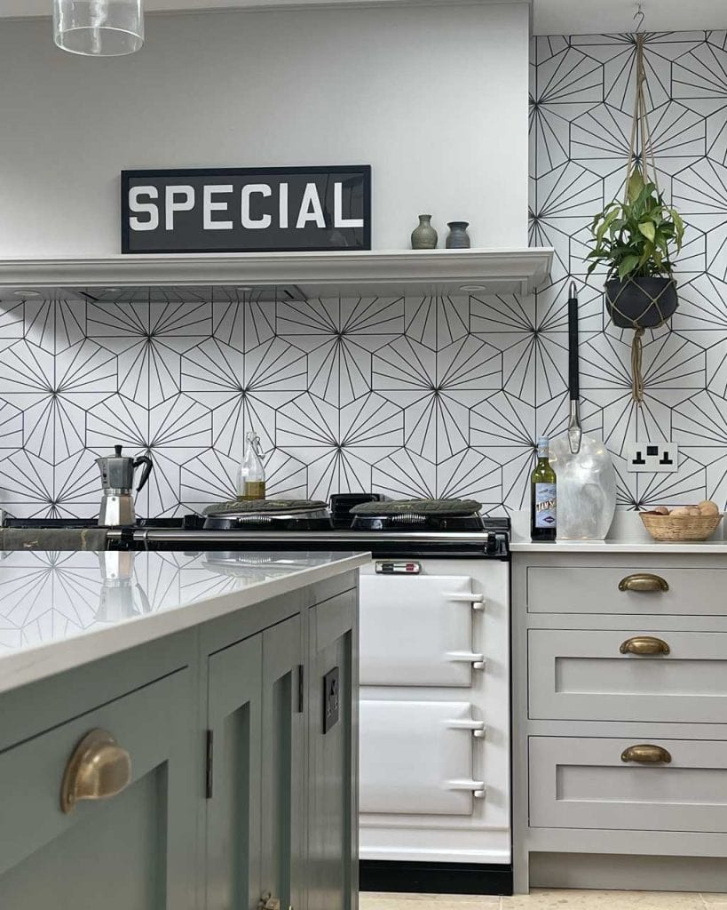 Kitchen decor in The Listed Home — add cool artwork or wall decor to your kitchen.