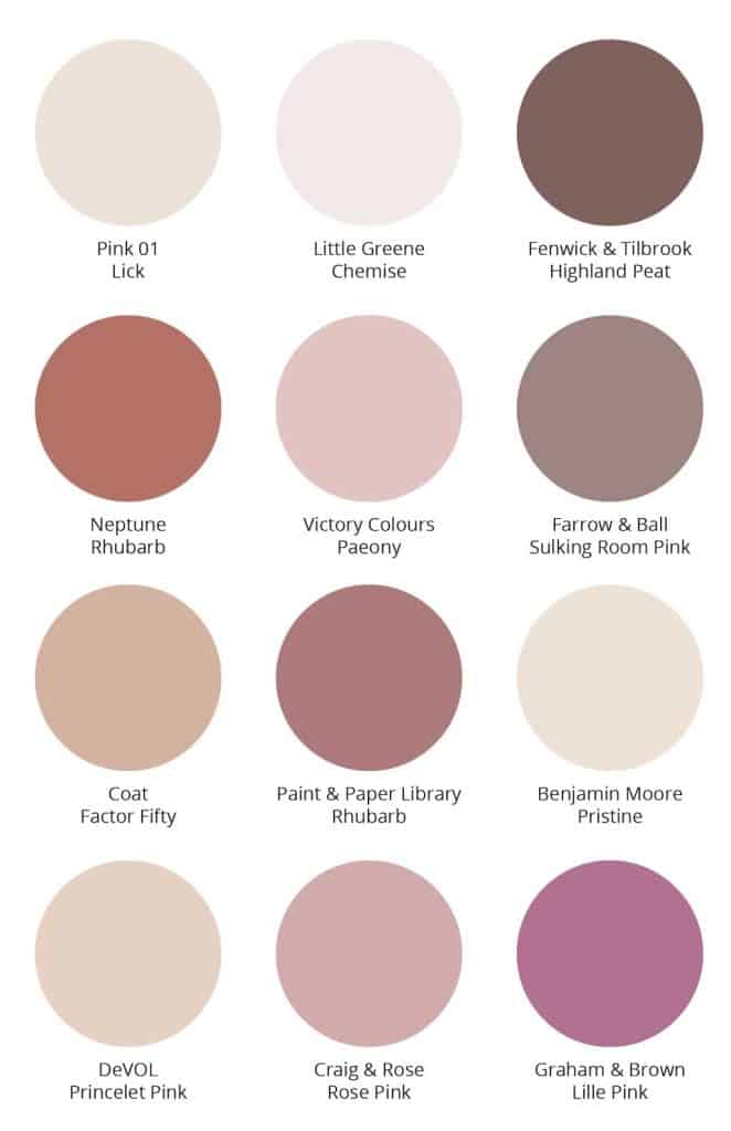 12 of my favourite pink paint colors to suit every interior.