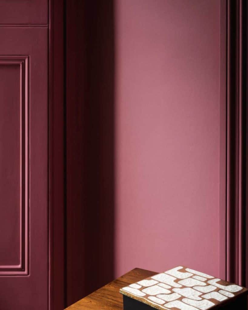 12 pink paint colors for every interior — Rhubarb by Paint & Paper Library.