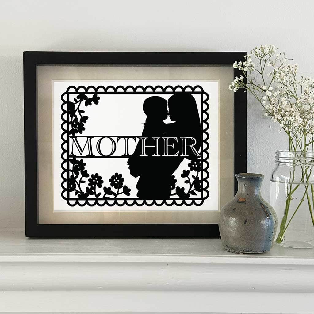 Free mothers day card template, simply printed and put into a frame.
