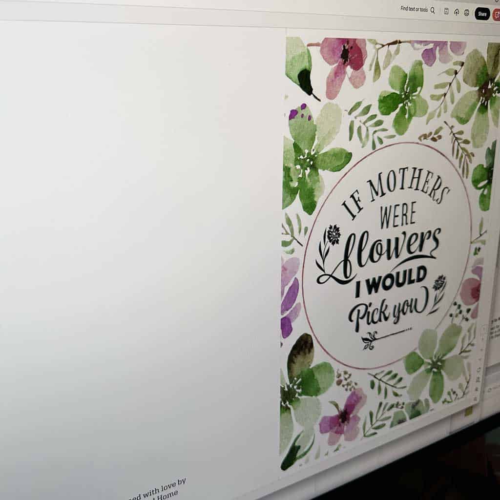 A Free Mother's Day Printable Card for You To Download