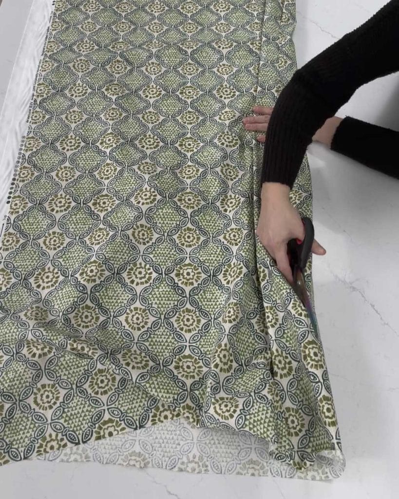 DIY Upholstered Bed  — step 5: Cut your fabric