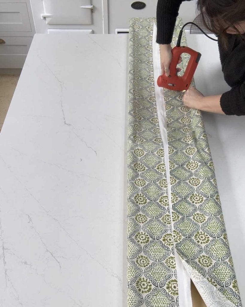6. How to Upholster a Headboard: Do the same on the opposite side.