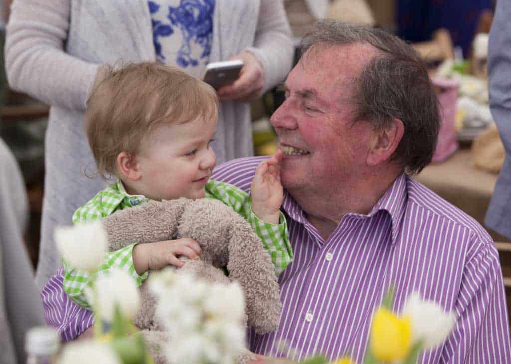 Bertie and Grampy at the naming day celebration.