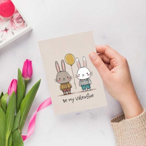 Valentines day cards printable — Bunny Valentines cards