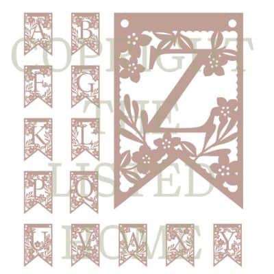 Spring Florals Alphabet — Fill A-Z - SVG Files