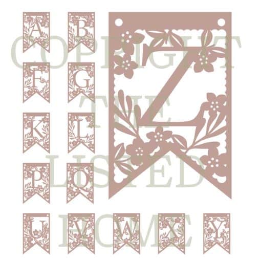 Spring Florals Alphabet — Fill A-Z - SVG Files
