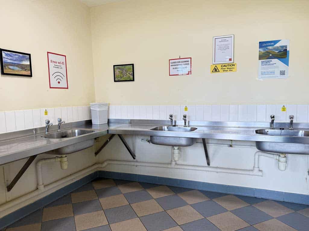 Blackmore Camping and Caravanning Club Site — dishwashing area