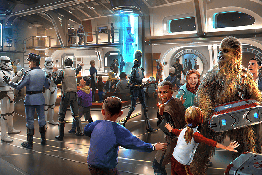 Artist Concept Rendering - Atrium at Star Wars Hotel