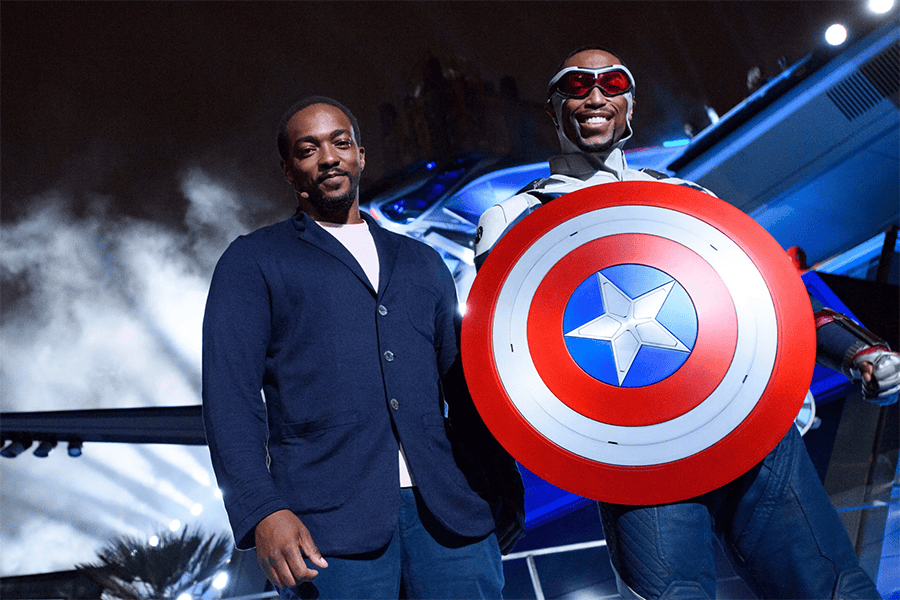 Anthony Mackie and Captain America