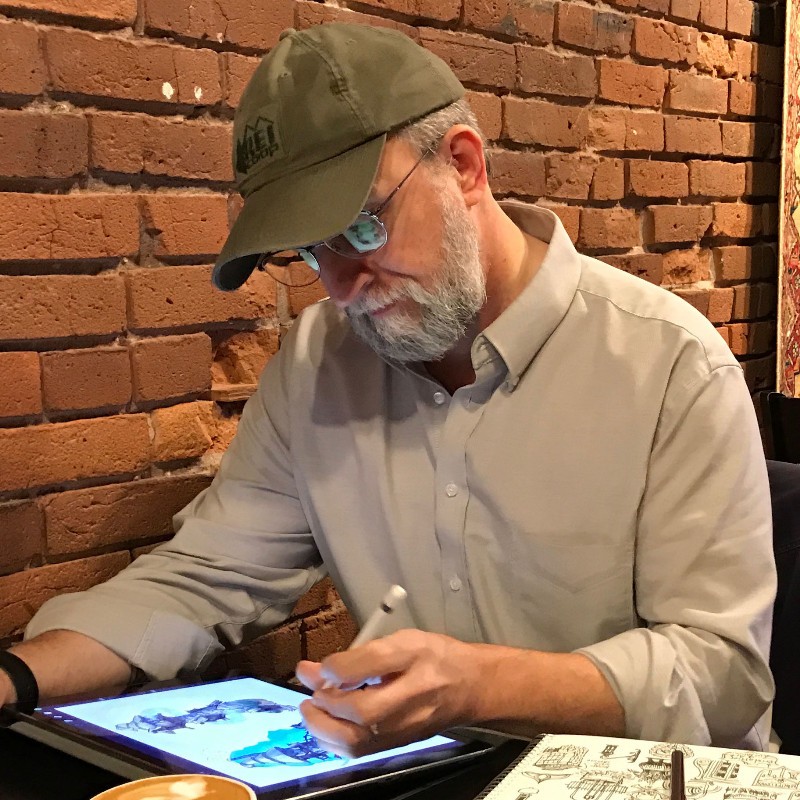 Don Carson, Senior Art Director for Mighty Coconut and former Walt Disney Imagineer.