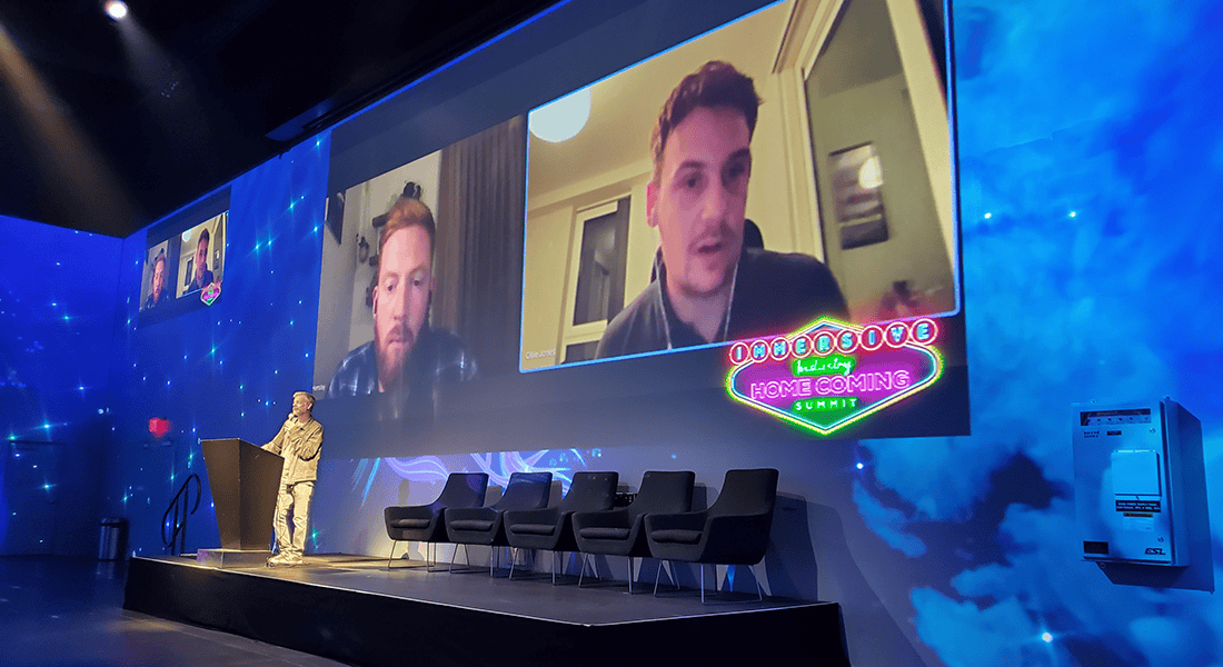 Swamp Motel panel holds a discussion. at the Immersive Industry Homecoming Summit in Las Vegas (2021)
