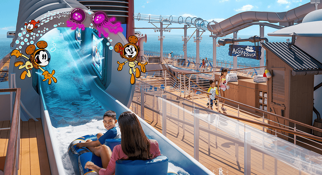 Will the Disney Wish AquaMouse ride usher in new dark rides for water parks? (Photo: Artist Rendering, ©Disney)