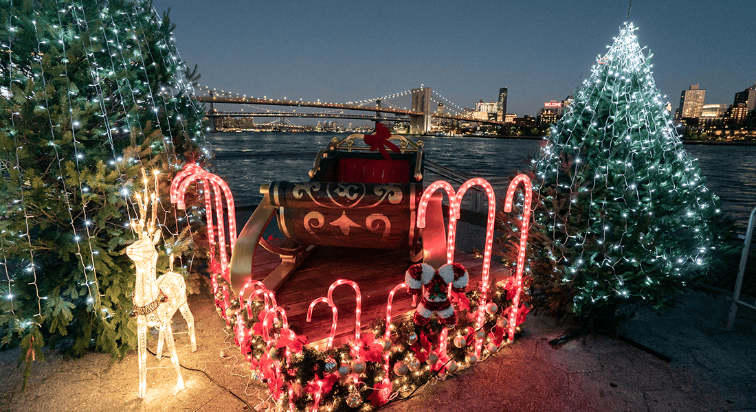 The location for The Santa Clauses' Winter Wonderland has an incredible backdrop (photo courtesy Disney/Bucket Listers)
