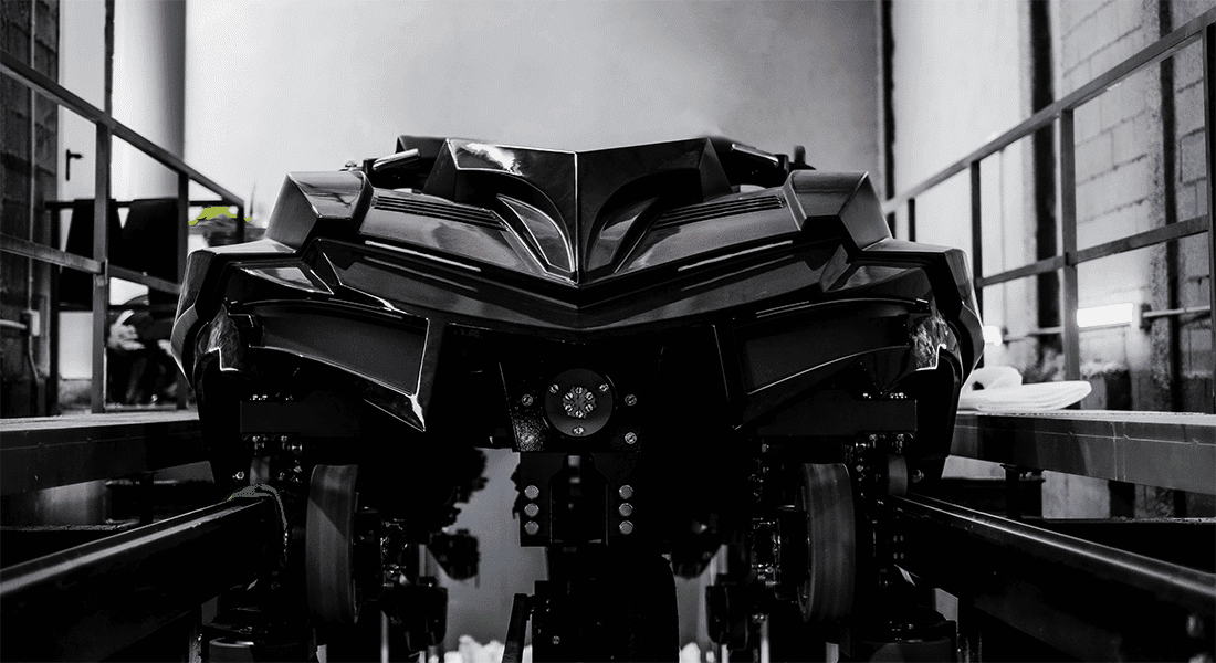 Parque Warner released this slick photo of the coaster for Batman: Gotham City Escape