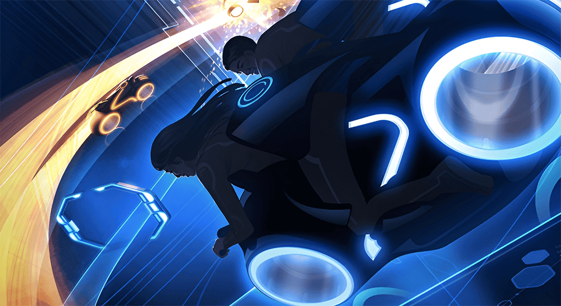 This image is from the poster promoting Shanghai Disneyland's TRON Lightcycle Power Run