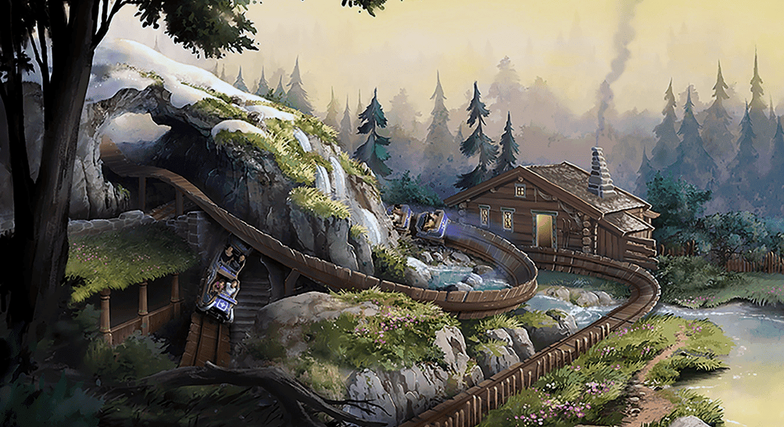 Wandering Oaken’s Sliding Sleighs at Hong Kong Disneyland - Artist Concept Only (© Disney)
