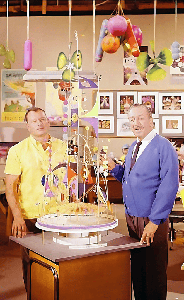 Rolly Crump with Walt Disney (image ©Walt Disney Company/Walt Disney Archives)