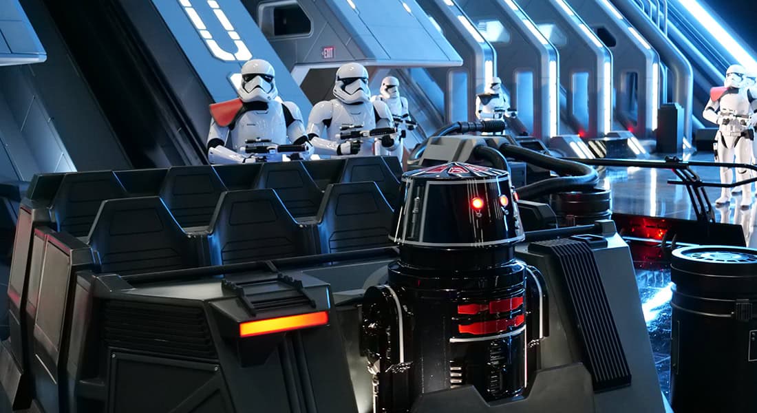 Rise of the Resistance is one of the most incredible theme park attractions ever created... when it's running (photo by Joe Tracy, © Theme Park Magazine)