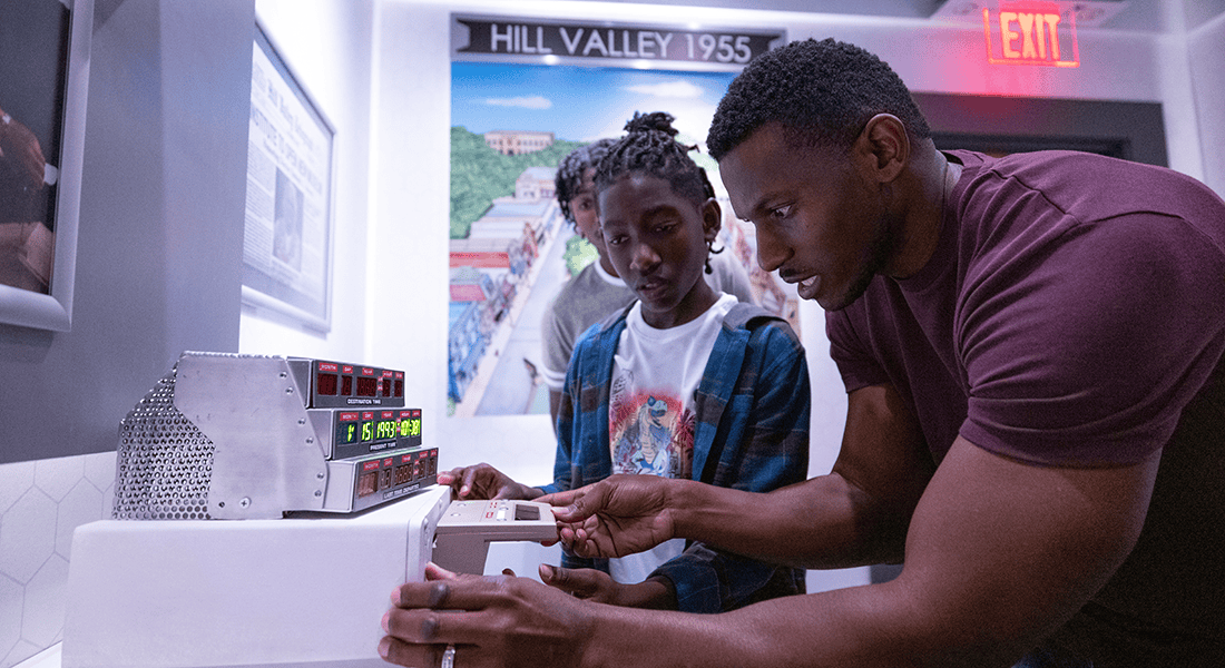Work together to fix the timeline in this Back to the Future Escape room.