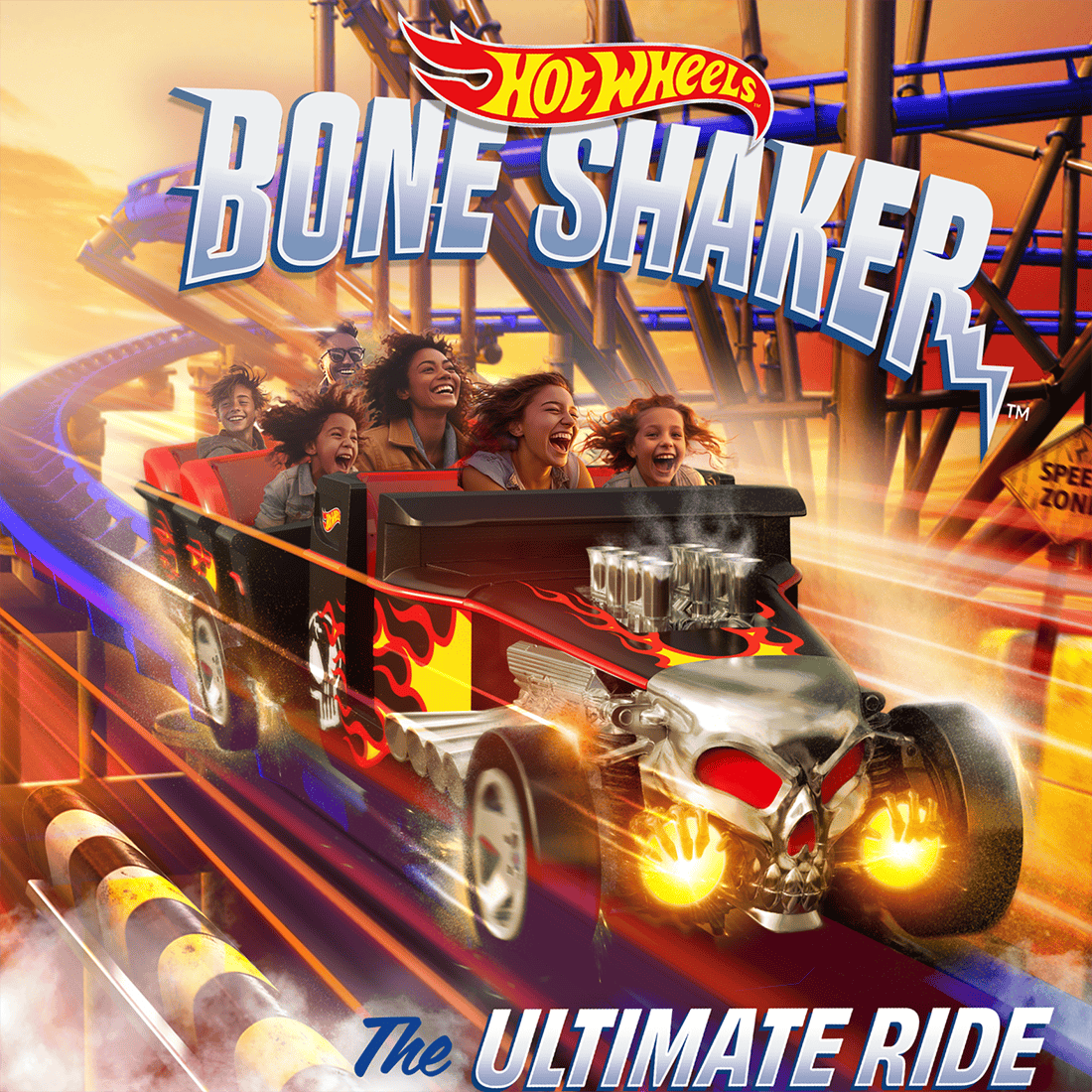 Hot Wheels Bone Shaker Roller Coaster at Mattel Adventure Park (image courtesy of Mattel)